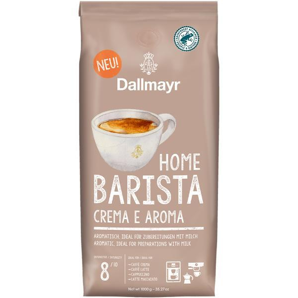 Dallmayr Kaffee Home Barista Crema E Aroma 452000000, 1kg, ganze Bohnen im Beutel 4008167145202 Dallmayr