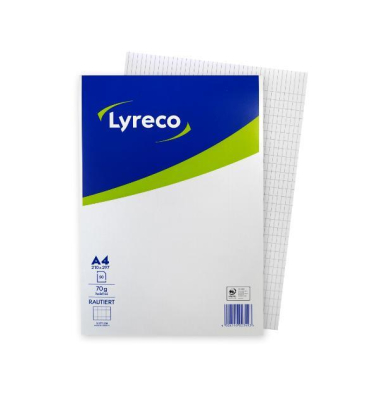 Briefblock 400088628, Lineatur 23 / rautiert, A4, 70g, blau/weiß, 50 Blatt