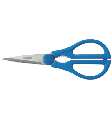 B&uuml;roschere Allround, Stahl rostfrei, rostfrei, 21cm, blau