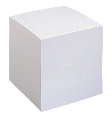 Zettelklotz 11070729, 90x90mm, geleimt, weiß, Papier, 850 Blatt