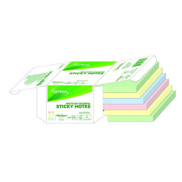 Alpedia Haftnotizen 19191815, 76x76mm, farbig sortiert (blau/pink/gelb/grün), quadratisch 3662168056144 Alpedia 6 Stück