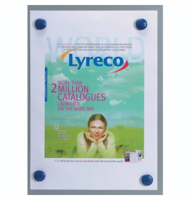 Haftmagnet 152703, Rund, 27mm &Oslash;, blau, 14 Blatt