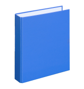 Ringbuch Basic ohne 1151052, A5 2 Ringe 25mm Ring-Ø Karton/Polypropylen mittelblau