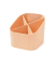 Stiftehalter X-LOOP pastellorange Kunststoff 4 Fächer 11,1 x 11,1 x 10,5 cm
