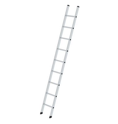 Anlegeleiter 11100 nivello, 1x 9 Stufen, silber, Aluminium