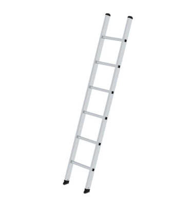 Anlegeleiter 11173 oTraverse, 1x 6 Stufen, silber, Aluminium