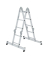 Multifunktionsleiter 31320 nivello, 2x 3 Stufen, silber, Aluminium