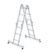 Multifunktionsleiter 31322 nivello, 4x 3 Stufen, silber, Aluminium