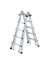 Teleskopleiter 32017 oTraverse, 4x 5 Stufen, silber, Aluminium