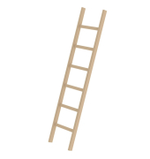 Anlegeleiter Holz 33106 oTraverse 6Sprossen
