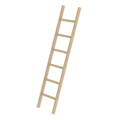 Anlegeleiter Holz 33106 oTraverse 6Sprossen
