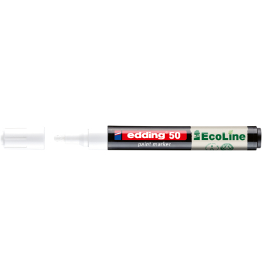 Lackmarker 50 EcoLine, 4-50-049, weiß, 2-3mm Rundspitze