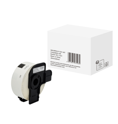 Etikett wie Brother DK-11201 90x29mm sw auf ws 400St