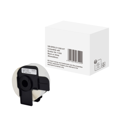 Etikett wie Brother DK-11208 100x91mm sw auf ws 400St