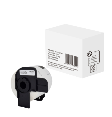 Etikett wie Brother DK-11202 62x100mm sw auf ws 300St