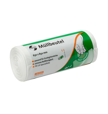 Müllsäcke 36030 FIRST PLUS, weiß, 70 Liter, extrastark Müllsäcke 36030 FIRST PLUS, weiß, 70 Liter, extrastark