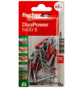 DuoPower 6x30 S 2K Dübel mit Schrauben Ø 6 mm x 30 mm