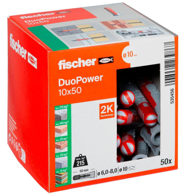 DuoPower 10x50 2K Universaldübel-Sortiment Ø 10 mm x 50 mm