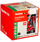 DuoPower 8x40 S 2K Dübel mit Schrauben Ø 8 mm x 40 mm
