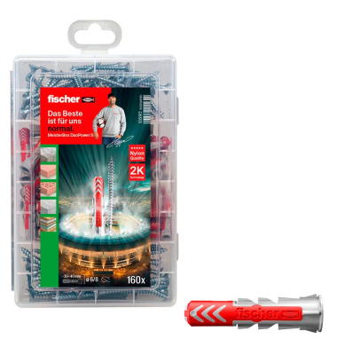 Meister-Box DuoPower + S 2K Dübel- und Schrauben-Sortiment Ø 4,5568  mm 304055 mm