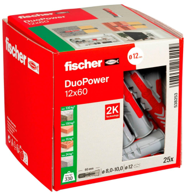 DuoPower 12x60 2K Universaldübel-Sortiment Ø 12 mm x 60 mm
