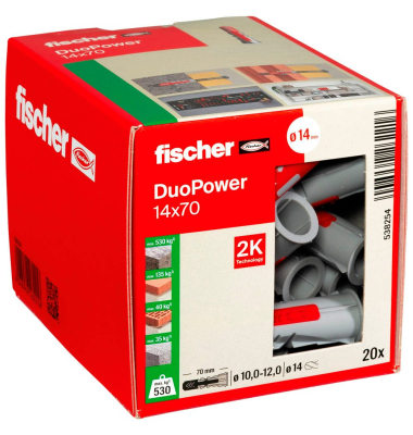 DuoPower 14x70 2K Universaldübel-Sortiment Ø 14 mm x 70 mm