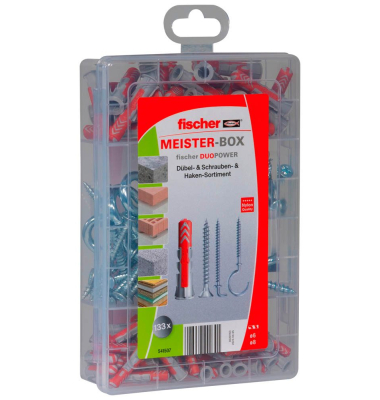 Meister-Box - DuoPower + S + H Dübel- und Schrauben-Sortiment Ø 4,555,568 mm x 3040555877 mm