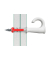 EasyHook Round - DuoPower 8x40 2K Dübel mit Schrauben Ø 58 mm 4080 mm
