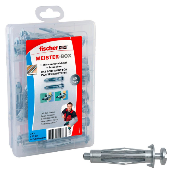 4048962411461 - fischer Meister-Box - HM + S 558327 Hohlraumdübel Ø 5 mm 37 52 65 mm 50 Stück 4048962411461 - fischer Meister-Box - HM + S 558327 Hohlraumdübel Ø 5 mm 37 52 65 mm 50 Stück