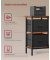 Schreibtisch, 89,5cm (H), 135x105cm (BxT), rechteckig, vintage-braun / schwarz