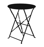 Beistelltisch EDEN Outdoor, 73cm (H), 60x60cm (BxT), rund, schwarz / schwarz