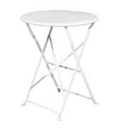 Beistelltisch EDEN Outdoor, 73cm (H), 60x60cm (BxT), rund, wei&szlig; / wei&szlig;