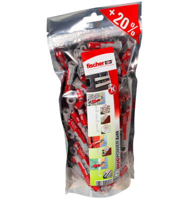 Big Pack - DuoPower 8x40 2K Universaldübel-Sortiment Ø 8 mm x 40 mm Big Pack - DuoPower 8x40 2K Universaldübel-Sortiment Ø 8 mm x 40 mm