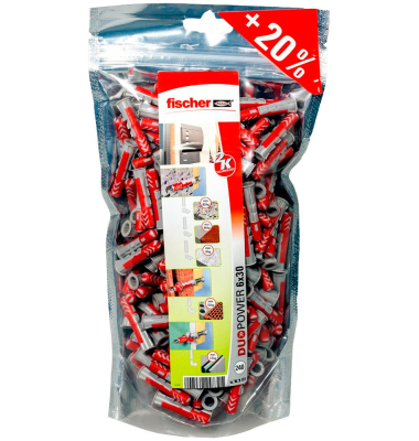 Big Pack - DuoPower 6x30 2K Universaldübel-Sortiment Ø 6 mm x 30 mm