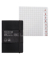 Notizbuch A041990, Leather, schwarz, kariert, 70,g