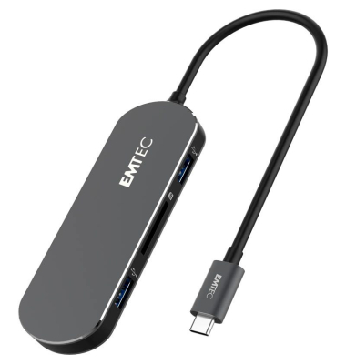 USB-Hub T650C Type-C 3-fach schwarz