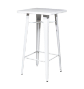 Stehtisch hoher URBAN Outdoor 108cm (H), quadratisch, weiß / weiß