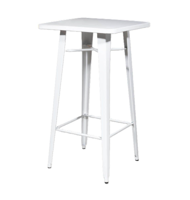 Stehtisch hoher URBAN Outdoor 108cm (H), quadratisch, weiß / weiß