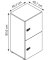 Spind Locked anthrazit 702028, 6 Schließfächer 90,8 x 40,7 x 185,2 cm