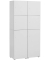 Spind Locked weiß 702029, 6 Schließfächer 90,8 x 40,7 x 185,2 cm