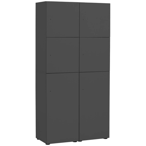 4027181124222 - Spind Locked anthrazit 702030 6 Schließfächer 908 x 407 x 1852 cm 4027181124222 MÖBELPARTNER 4027181124222 - Spind Locked anthrazit 702030 6 Schließfächer 908 x 407 x 1852 cm 4027181124222 MÖBELPARTNER