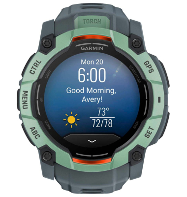 Instinct 3 AMOLED 50 mm Smartwatch grün, schwarz