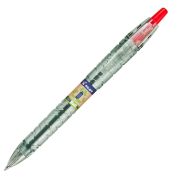 Kugelschreiber B2P „Bottle 2 Pen“ ECOBALL XB transparent, Schreibfarbe: rot