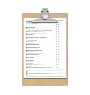 Klemmbrett MAULtilia 2394570, A4, braun, Holzhartfaser