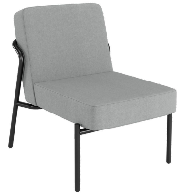 Sessel MEDSO S grau schwarz Stoff