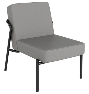Sessel MEDSO S grau schwarz Kunstleder