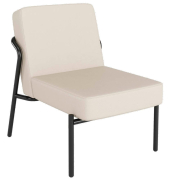Sessel MEDSO S creme schwarz Kunstleder