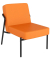 Sessel MEDSO S orange schwarz Kunstleder