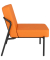 Sessel MEDSO S orange schwarz Kunstleder