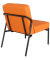 Sessel MEDSO S orange schwarz Kunstleder
